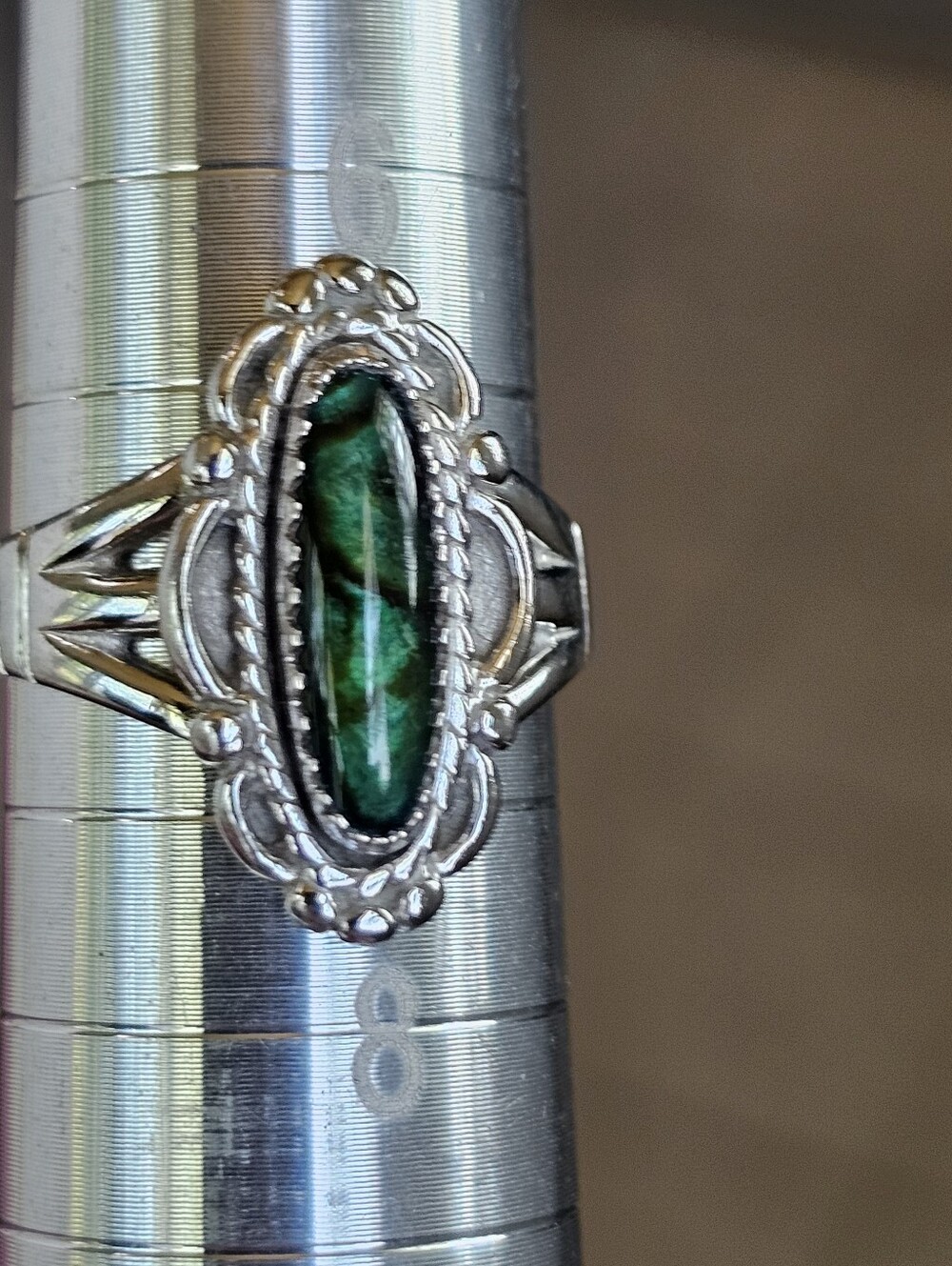 Vintage Native American Paua Ring In Sterling Silver Size 7 - Picture 6 of 7